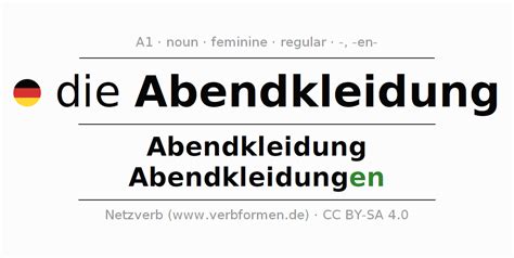 abendkleidung englisch|German.